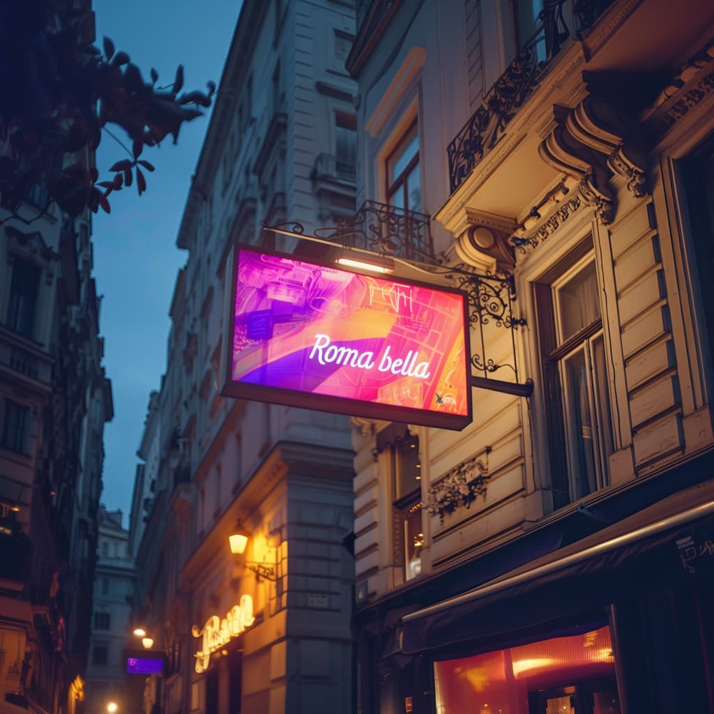 Display LED con contenuto visuale