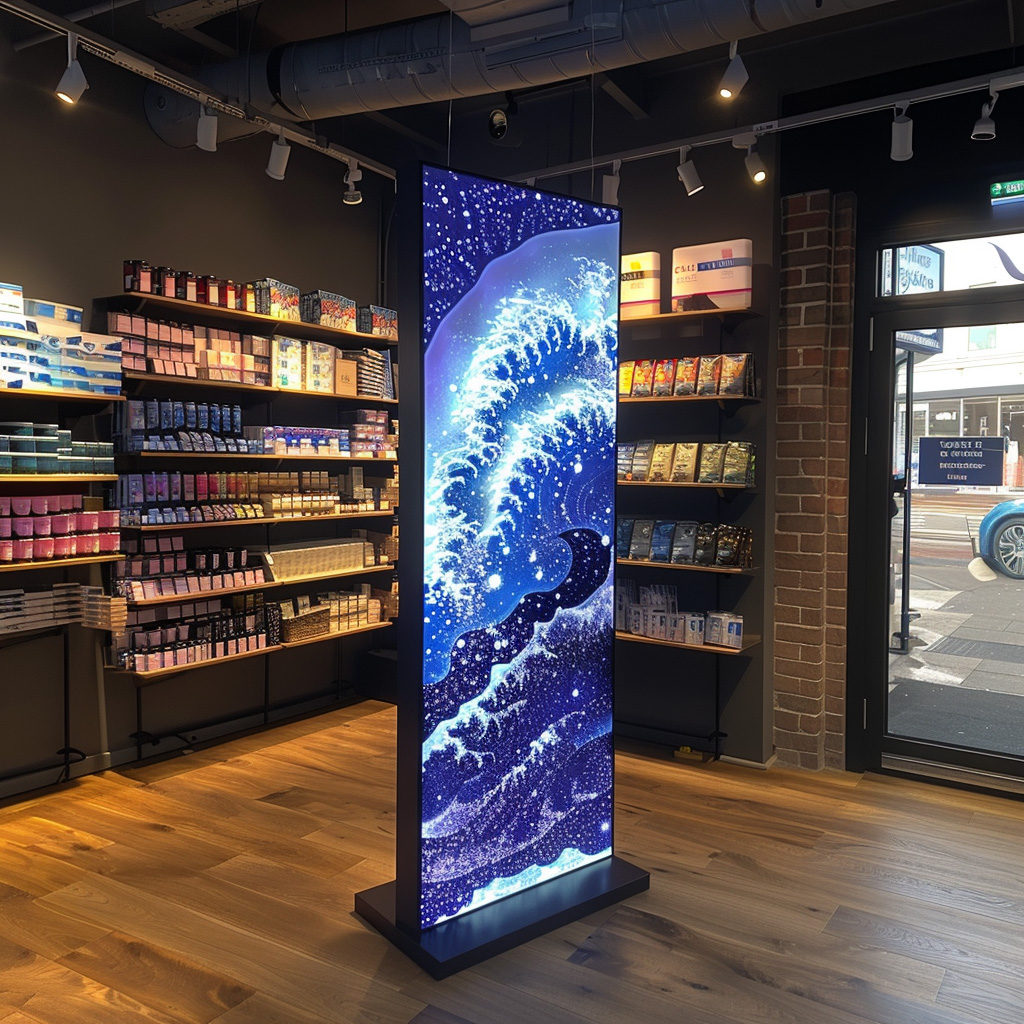 Totem LedWall display in un centro commerciale
